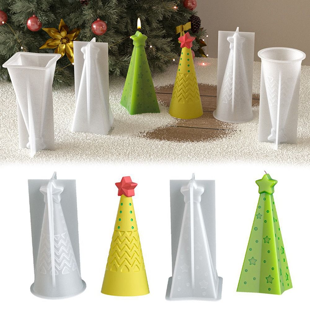 Candle Making Kit Xmas - New Silicone Christmas Cone Candle Mold