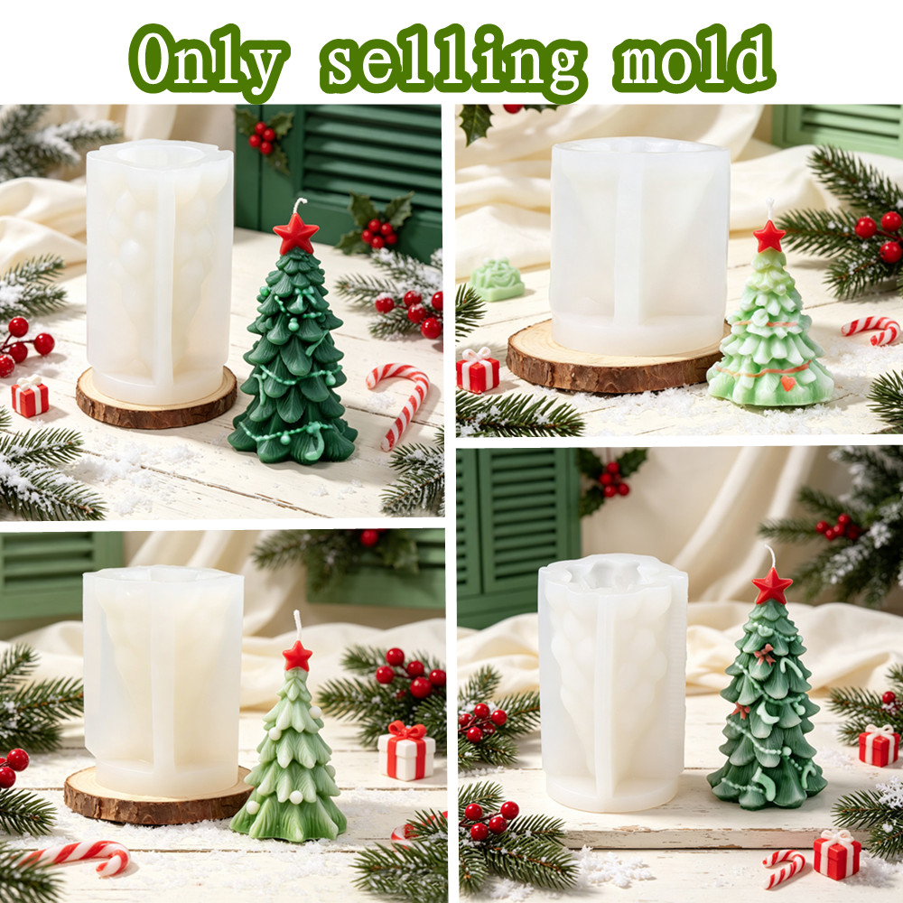 Xmas Candle Making - Star Top Christmas Tree Silicone Candle