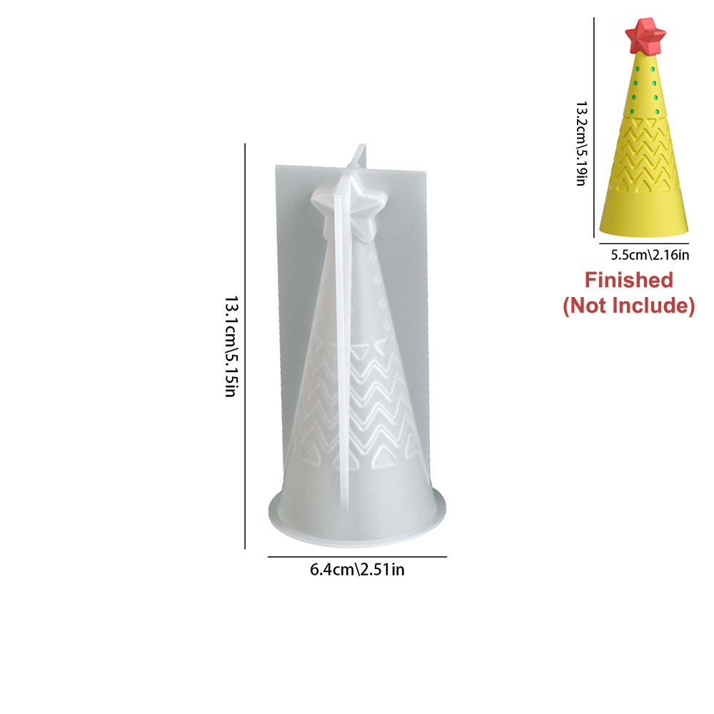 Candle Making Kit Xmas - Silicone Christmas Cone Candle Mold Crystal