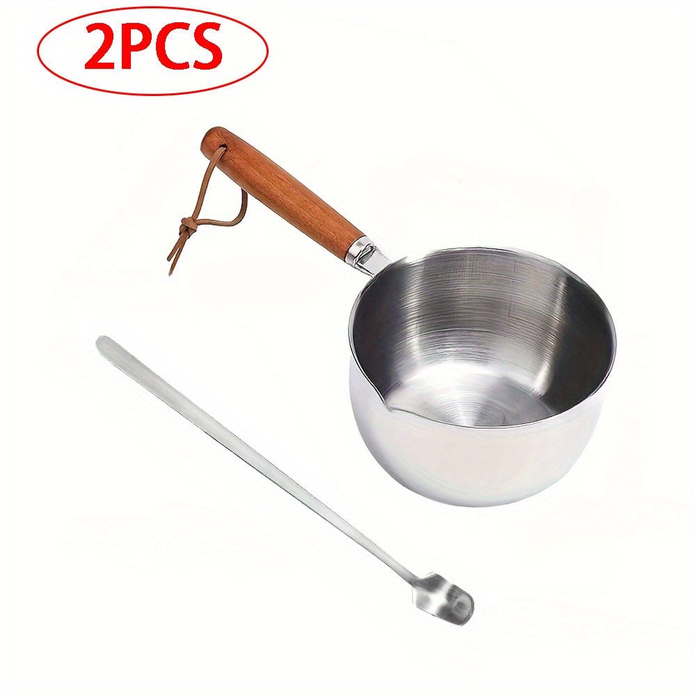Candle Making Homewood - 2PCS/SET Wood Handle Wax Melting Pot