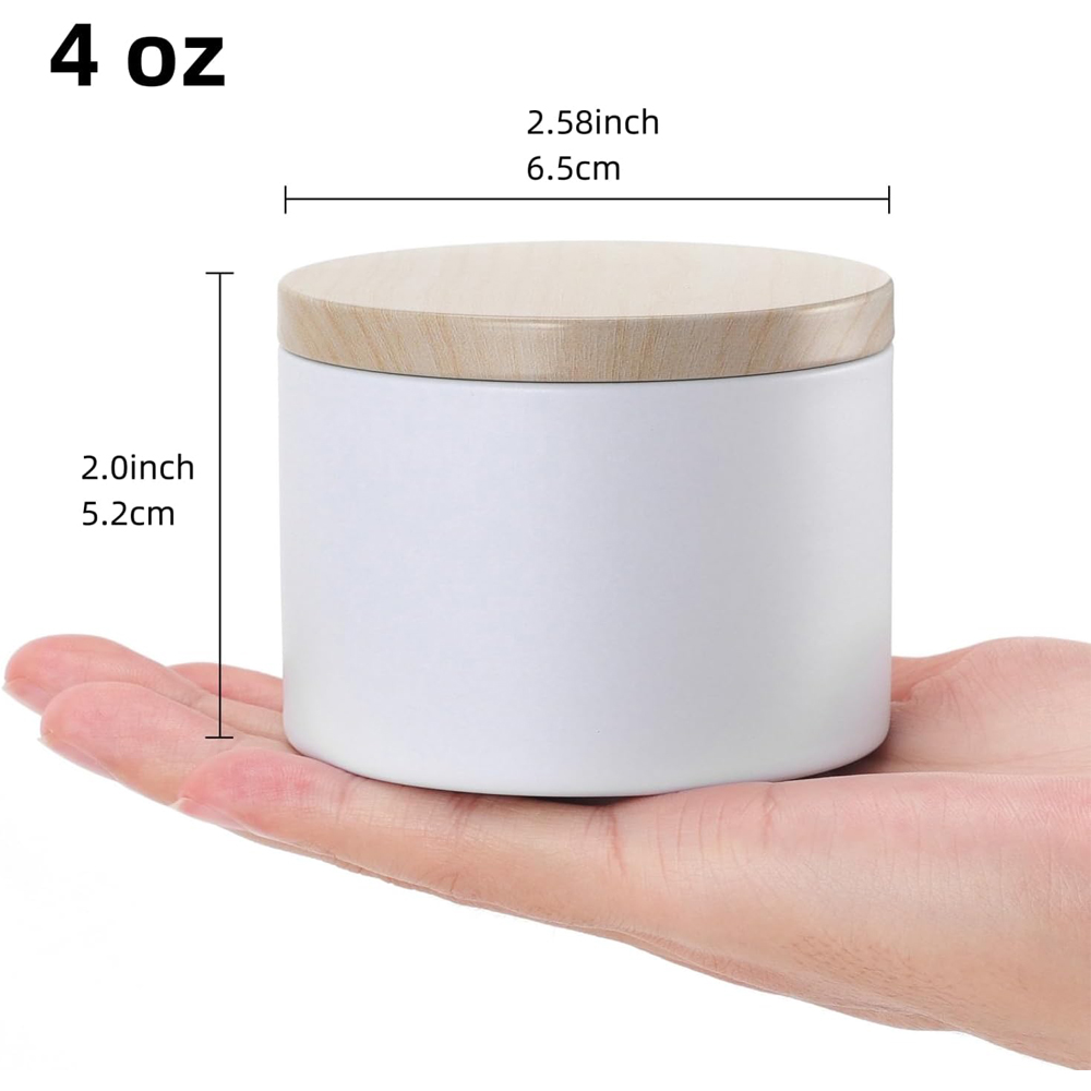 White Candle tins with Metal W - огляд і ціна Candle Making Homewood