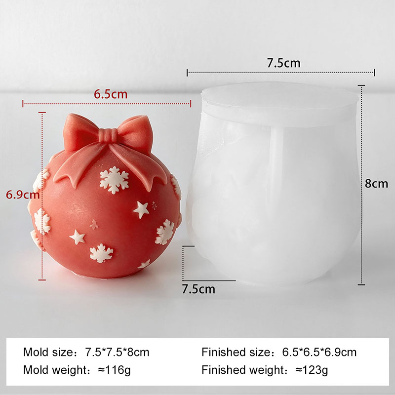 Christmas Ball Bow Tie Silicon - огляд і ціна Xmas Candle Making