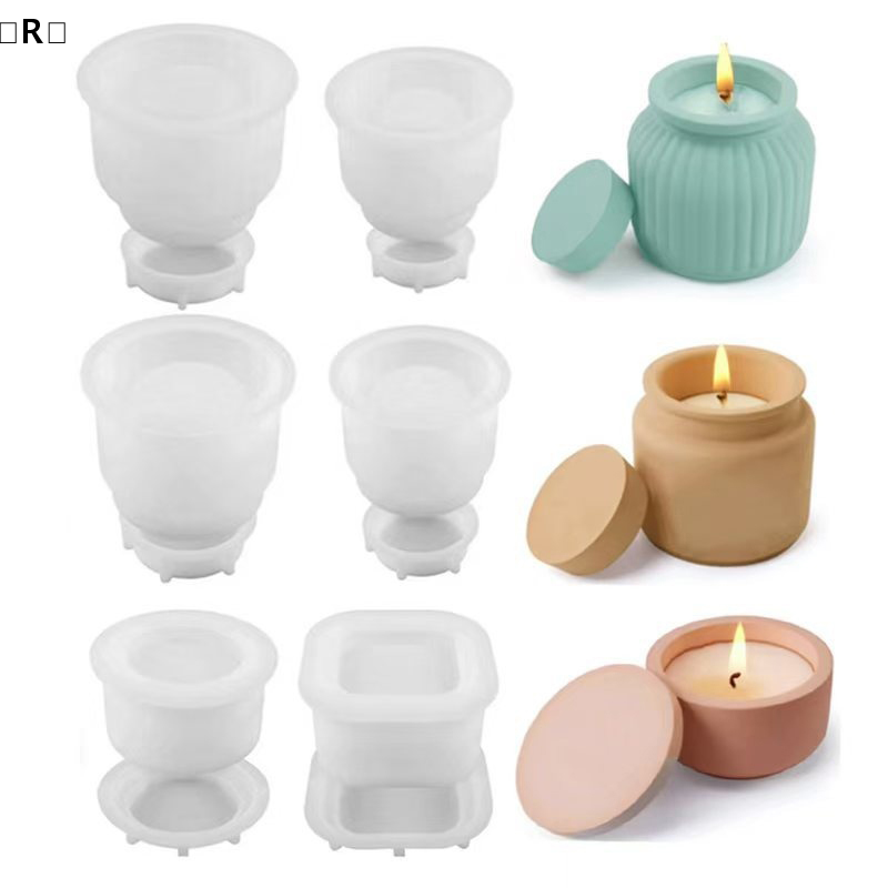 〔R〕1set DIY Candle Jar Silicon - огляд і ціна Candle Making Jars With Lids