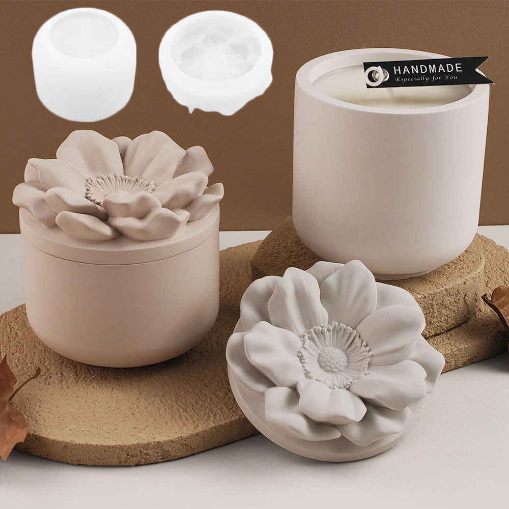 Sunflower Storage Box Silicone - огляд і ціна Candle Making Jars With Lids