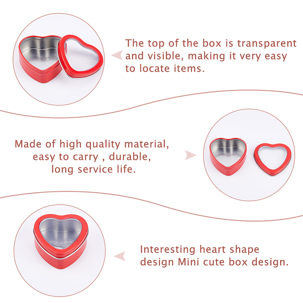 32Pcs 2 OZ Heart Shaped Metal  - огляд і ціна Candle Making Jars With Lids