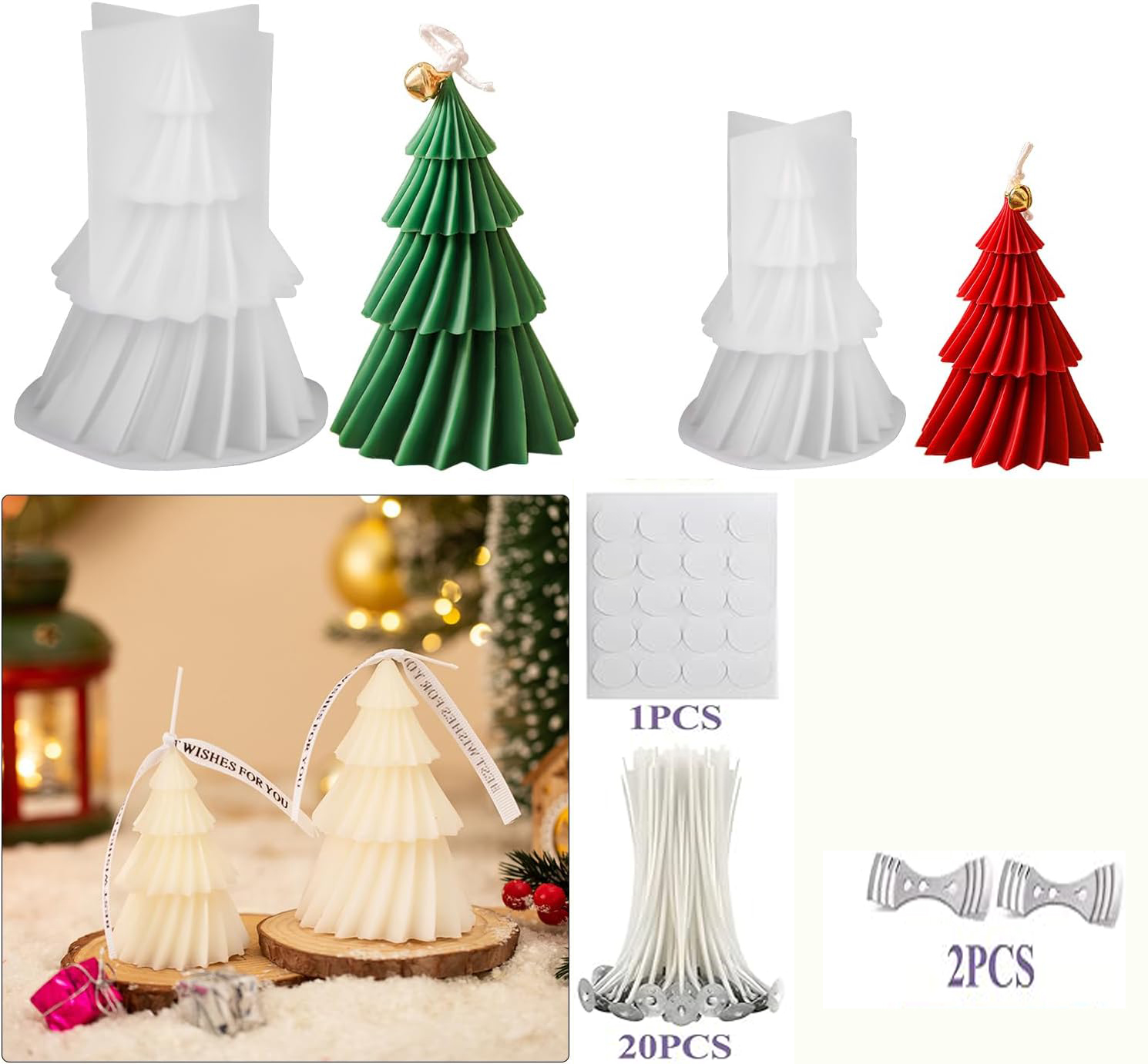 Christmas Tree Silicone Candle - огляд і ціна Candle Making Kit Xmas