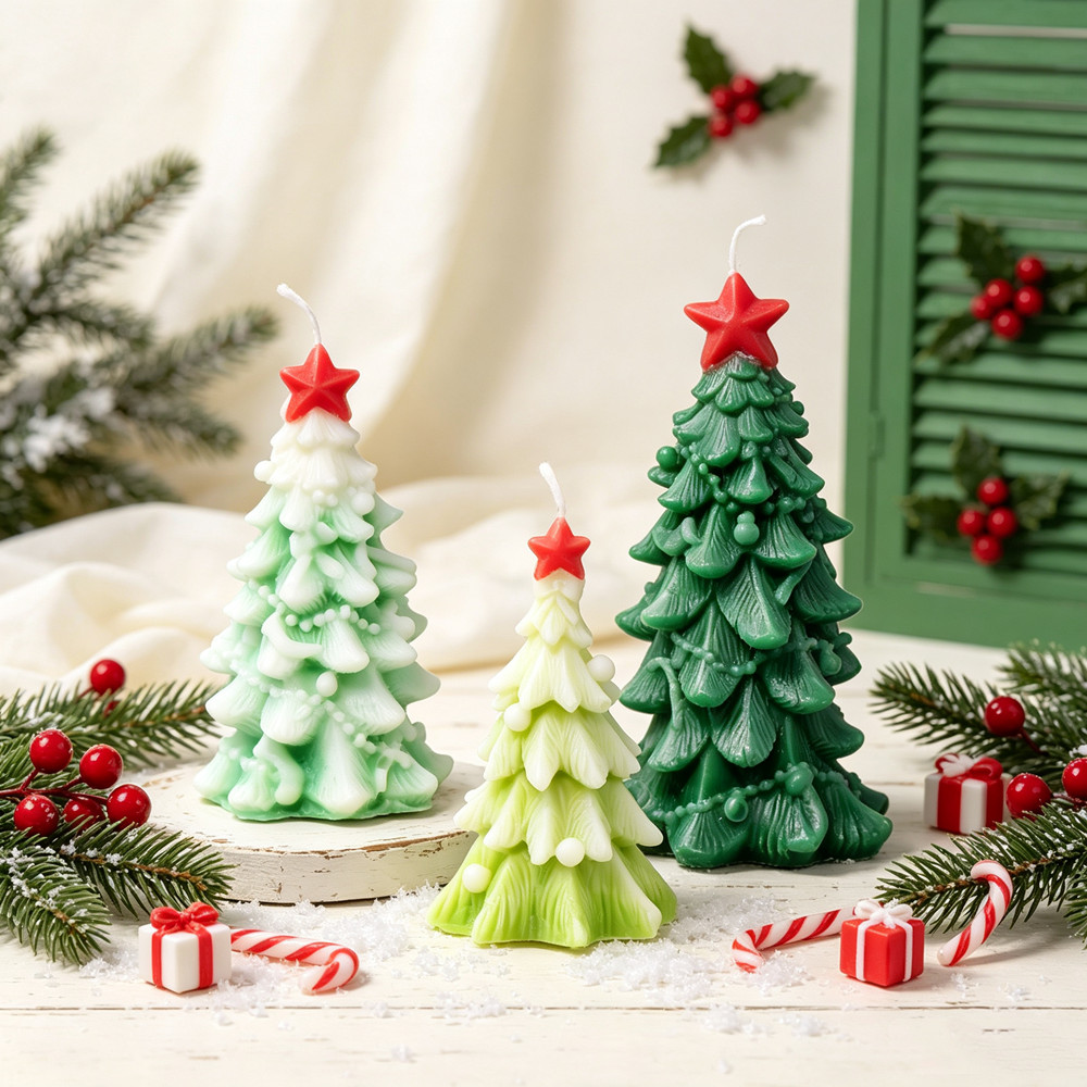 Star Top Christmas Tree Silico - огляд і ціна Xmas Candle Making