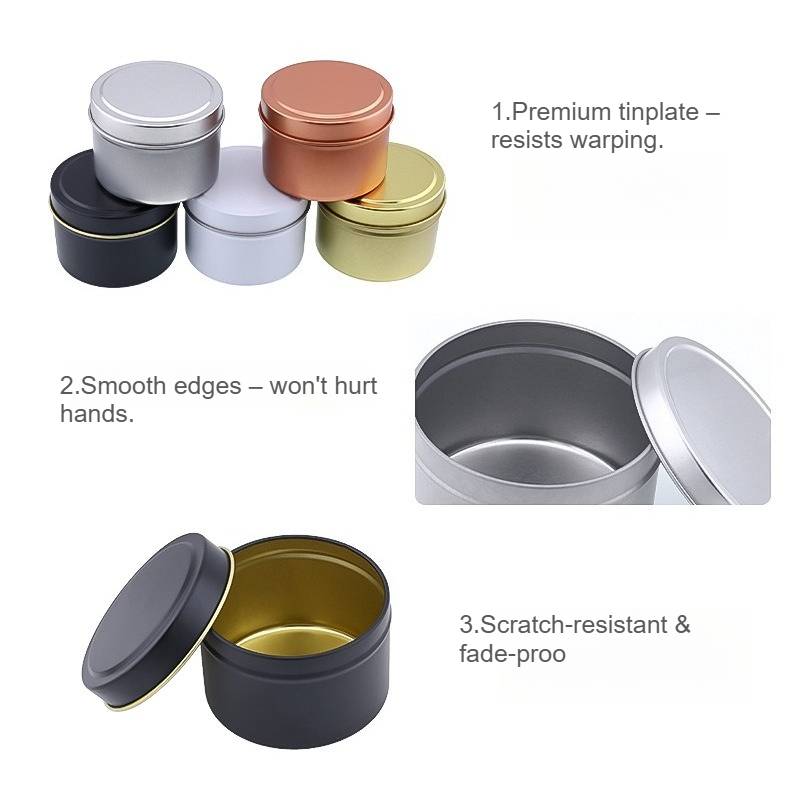 Round Aluminum Candle Tins wit - огляд і ціна Candle Making Jars With Lids