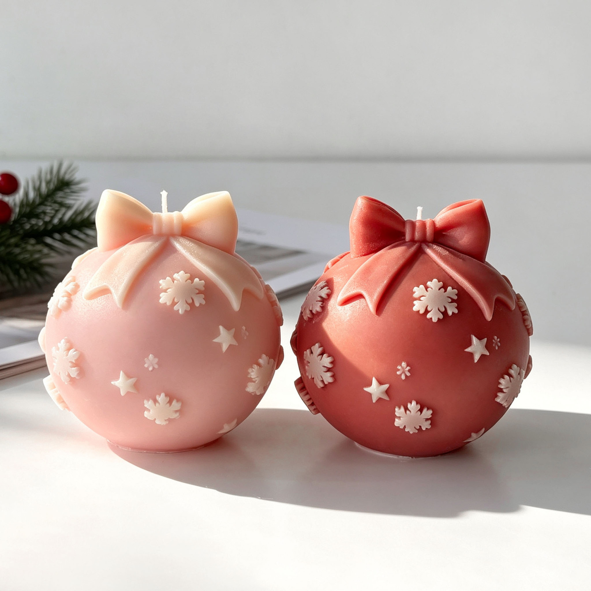 DIY Bow Tie Christmas Ball Sil - огляд і ціна Xmas Candle Making