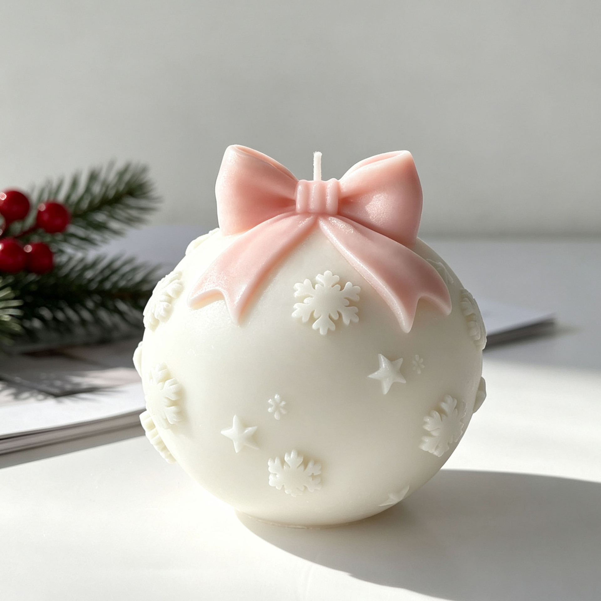 DIY Bow Tie Christmas Ball Sil - огляд і ціна Xmas Candle Making