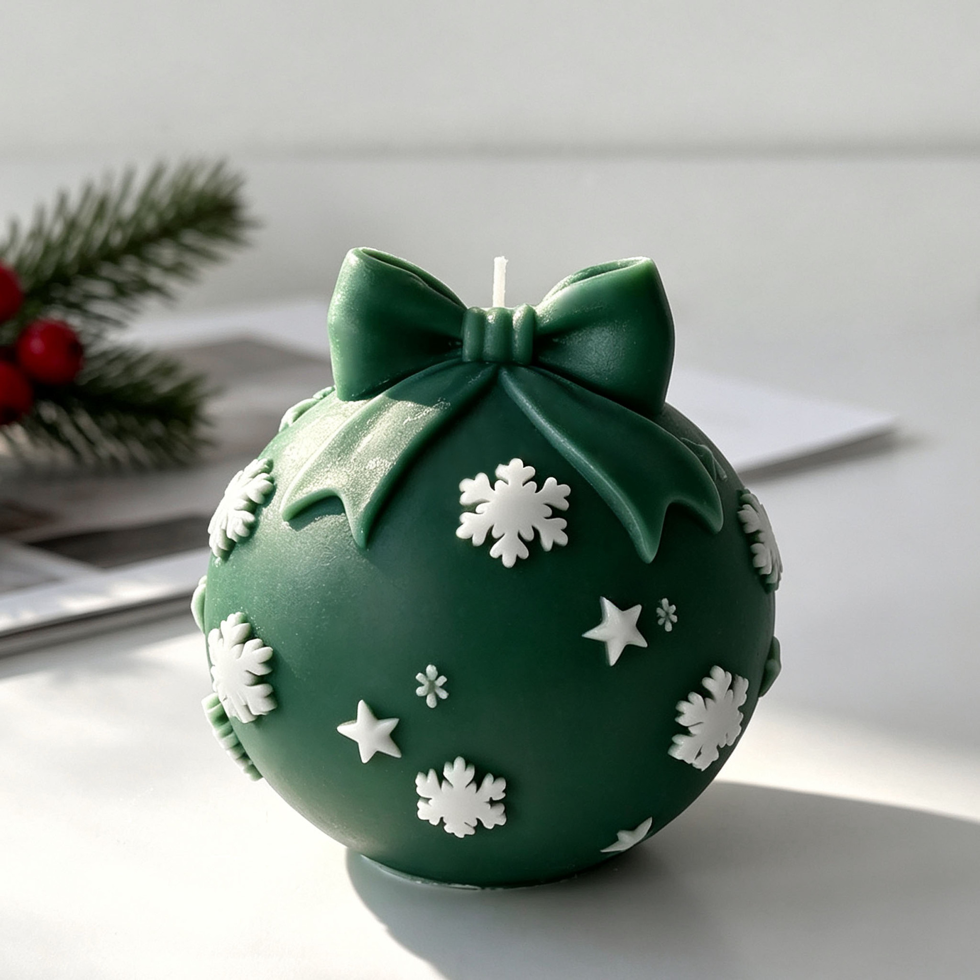 DIY Bow Tie Christmas Ball Sil - огляд і ціна Xmas Candle Making