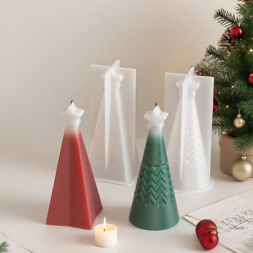 Silicone Christmas Cone Candle - огляд і ціна Candle Making Kit Xmas