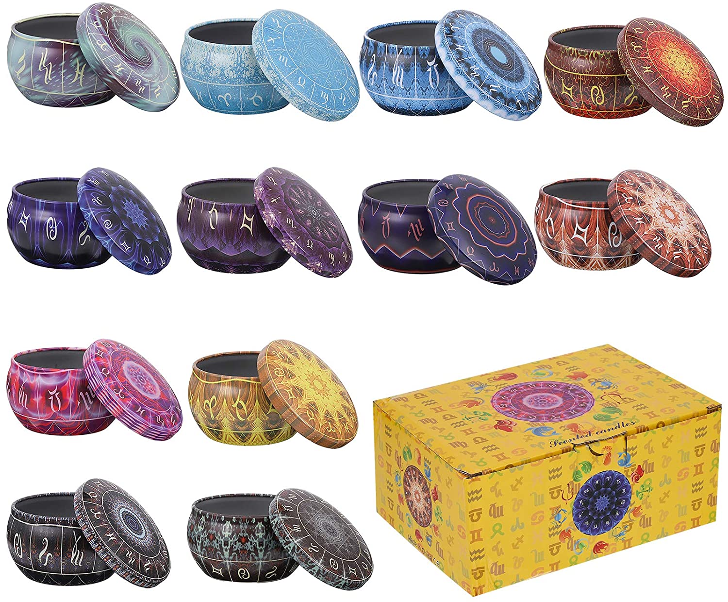 12 pack Candle Tins Round Cand - огляд і ціна Candle Making Jars With Lids