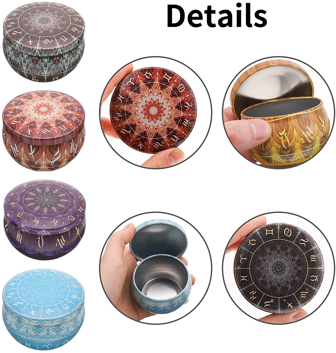 12 pack Candle Tins Round Cand - огляд і ціна Candle Making Jars With Lids