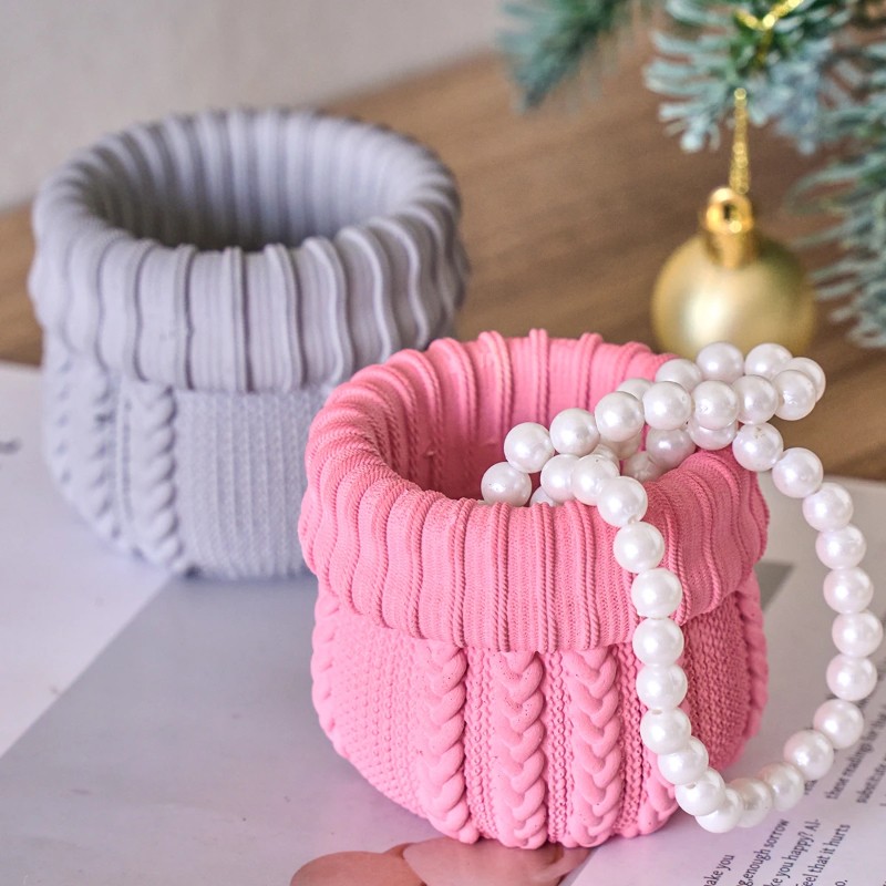 Knitted Yarn Candle Jar Silico - огляд і ціна Candle Making Yarn