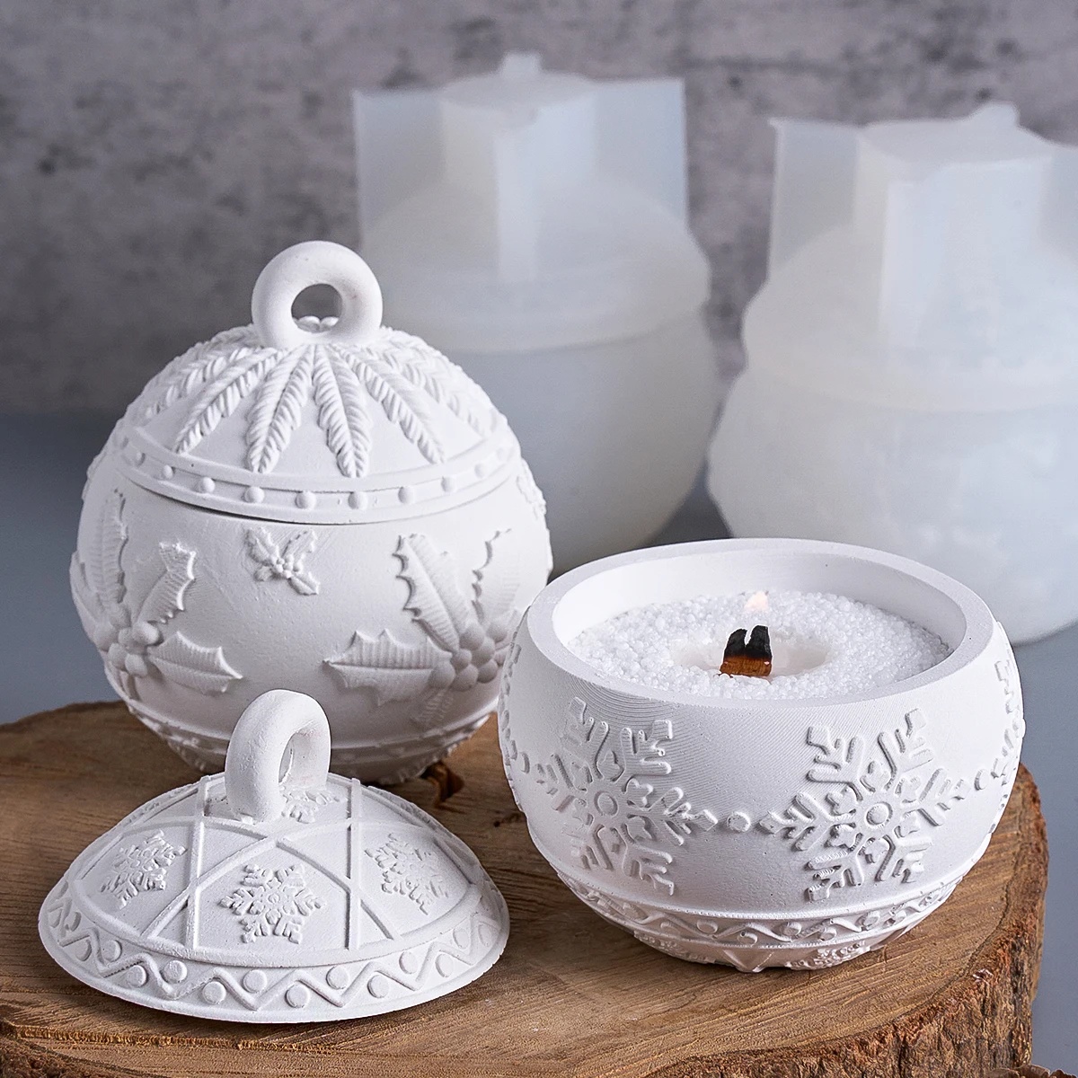 Christmas Round Ball Candle Ja - огляд і ціна Candle Making Kit Xmas