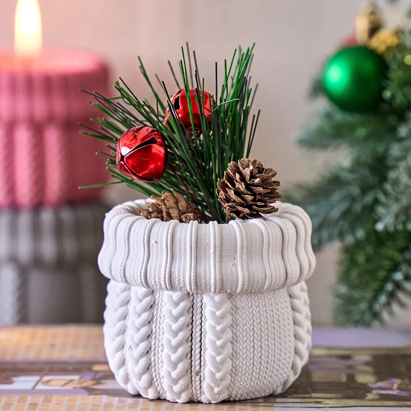 Knitted Yarn Candle Jar Silico - огляд і ціна Candle Making Yarn