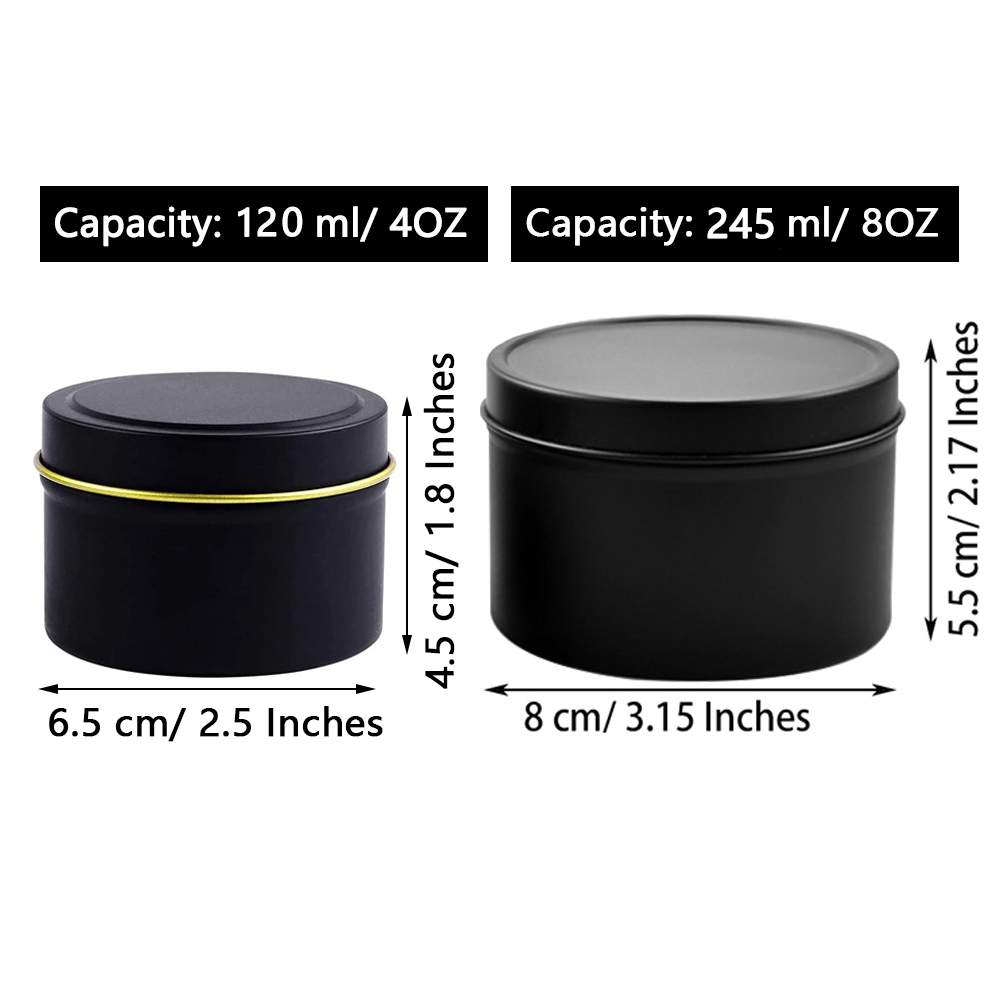 4oz/ 8oz Candle tins with lids - огляд і ціна Candle Making Jars With Lids
