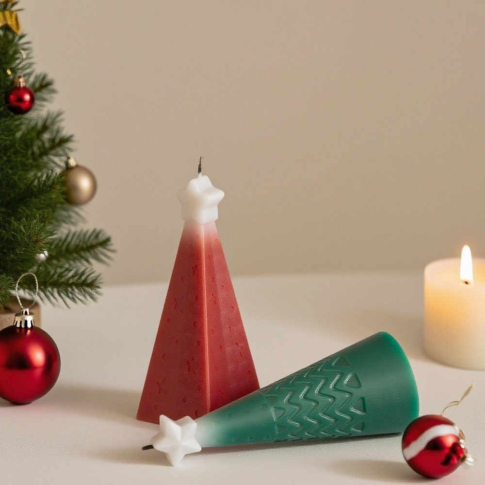 Silicone Christmas Cone Candle - огляд і ціна Candle Making Kit Xmas