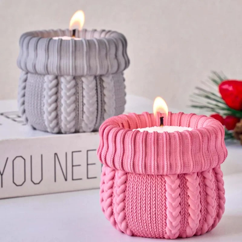 Knitted Yarn Candle Jar Silico - огляд і ціна Candle Making Yarn