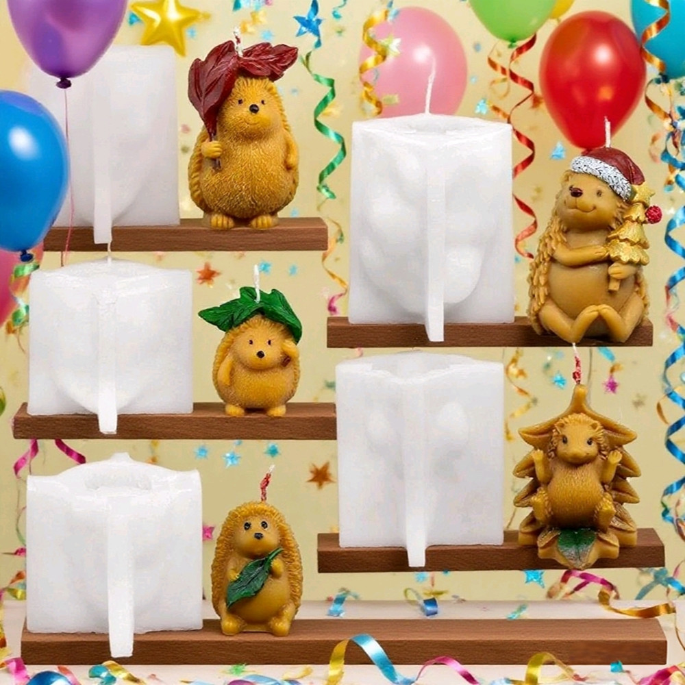 3D Autumn Hedgehog Party Chris - огляд і ціна Candle Making Kit Xmas