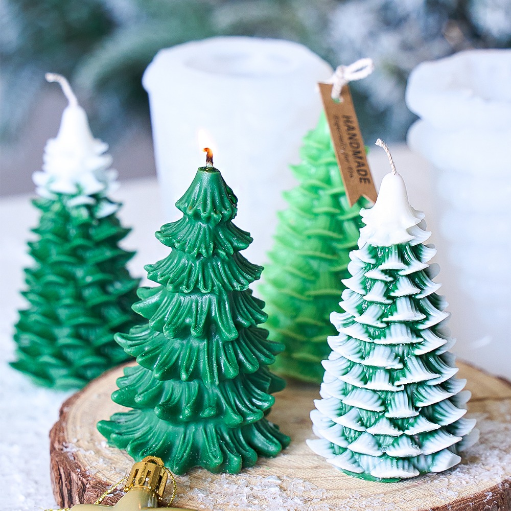 DIY Christmas Tree Silicone Ca - огляд і ціна Xmas Candle Making