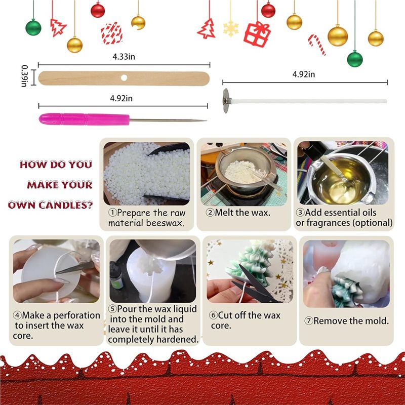 Christmas Silicone Molds Chris - огляд і ціна Xmas Candle Making