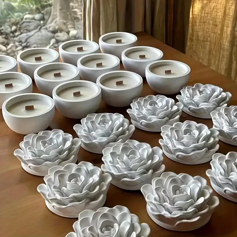 top quality 3d rose flower can - огляд і ціна Candle Making Jars With Lids