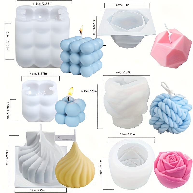 6pcs silicone candle mold set  - огляд і ціна Candle Making Yarn