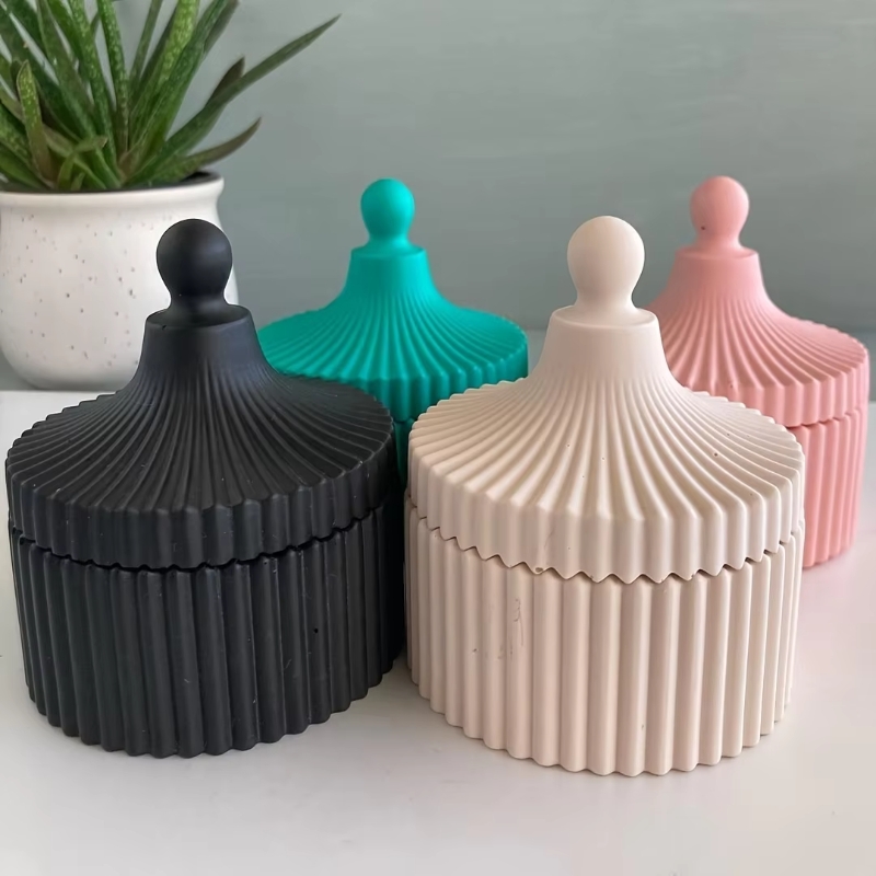 1 Set Silicone Candle Jar Mold - огляд і ціна Candle Making Jars With Lids