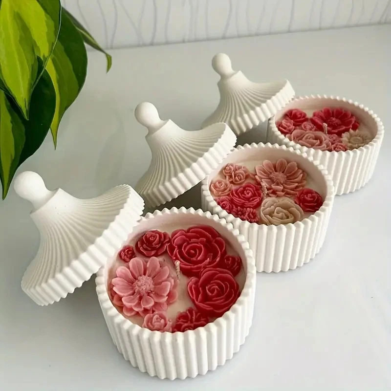 1 Set Silicone Candle Jar Mold - огляд і ціна Candle Making Jars With Lids