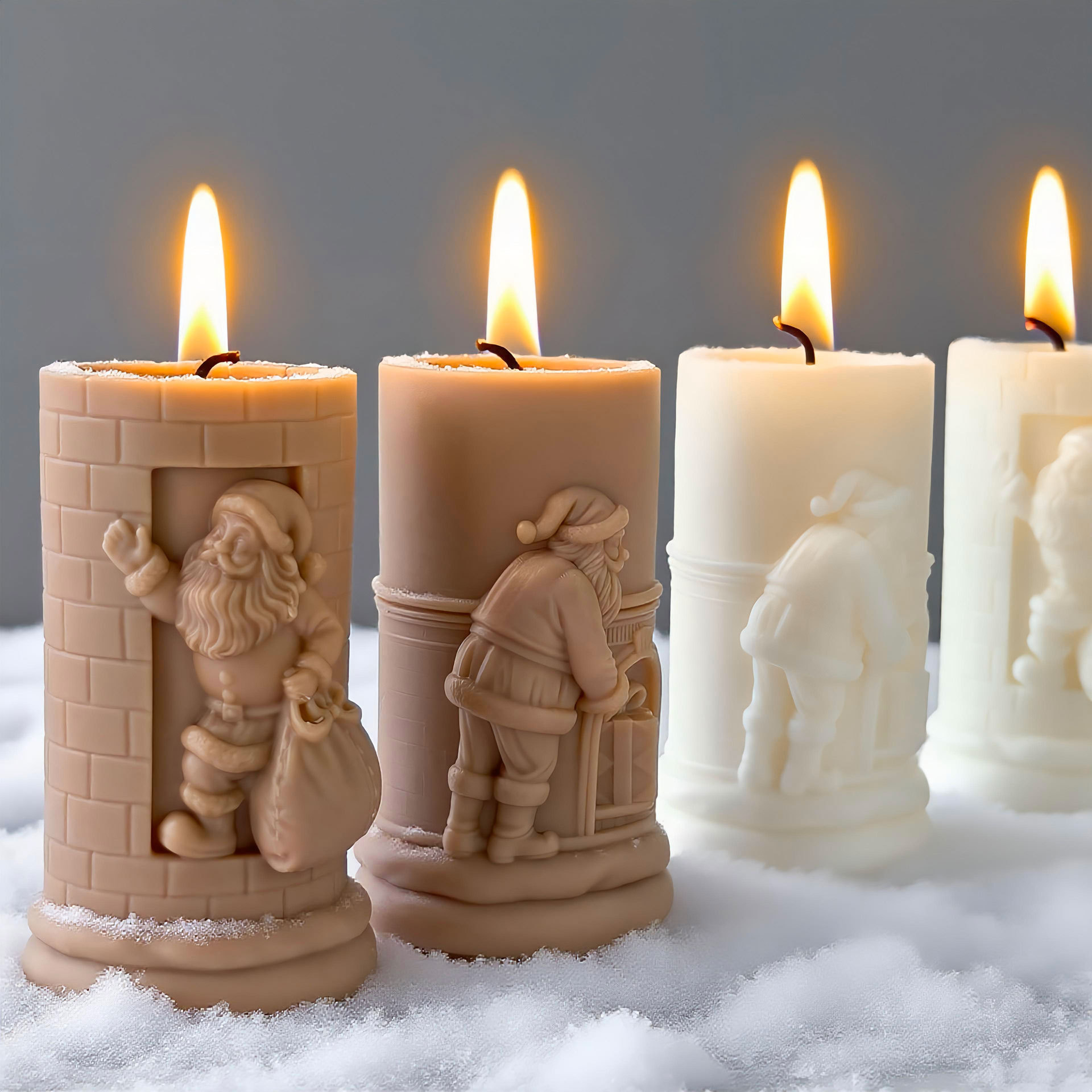 Relief Cylinder Santa Claus Ch - огляд і ціна Xmas Candle Making