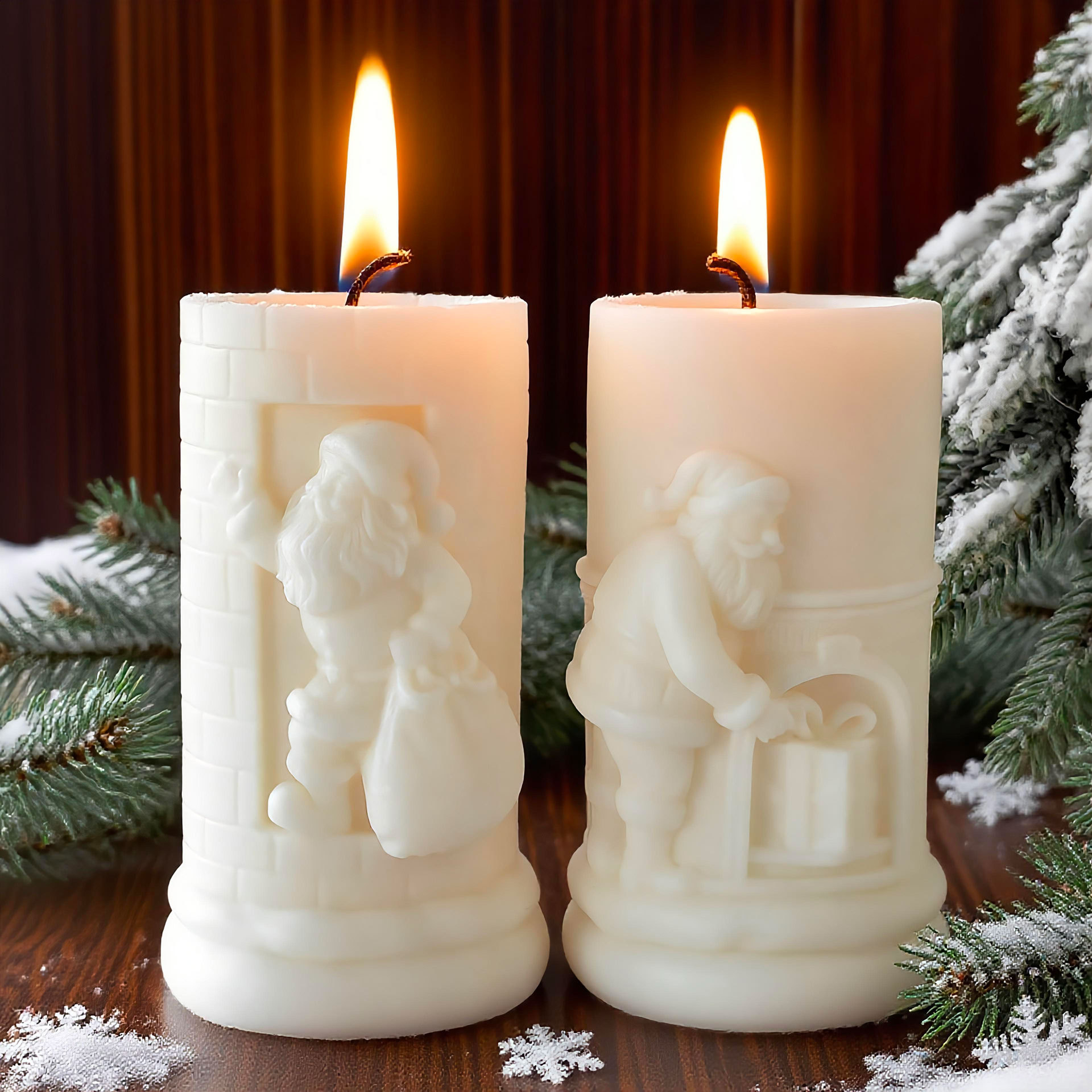 Relief Cylinder Santa Claus Ch - огляд і ціна Xmas Candle Making