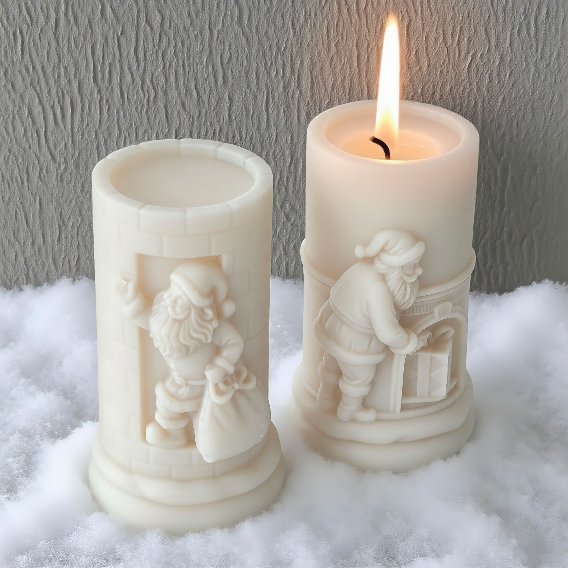 Relief Cylinder Santa Claus Ch - огляд і ціна Xmas Candle Making