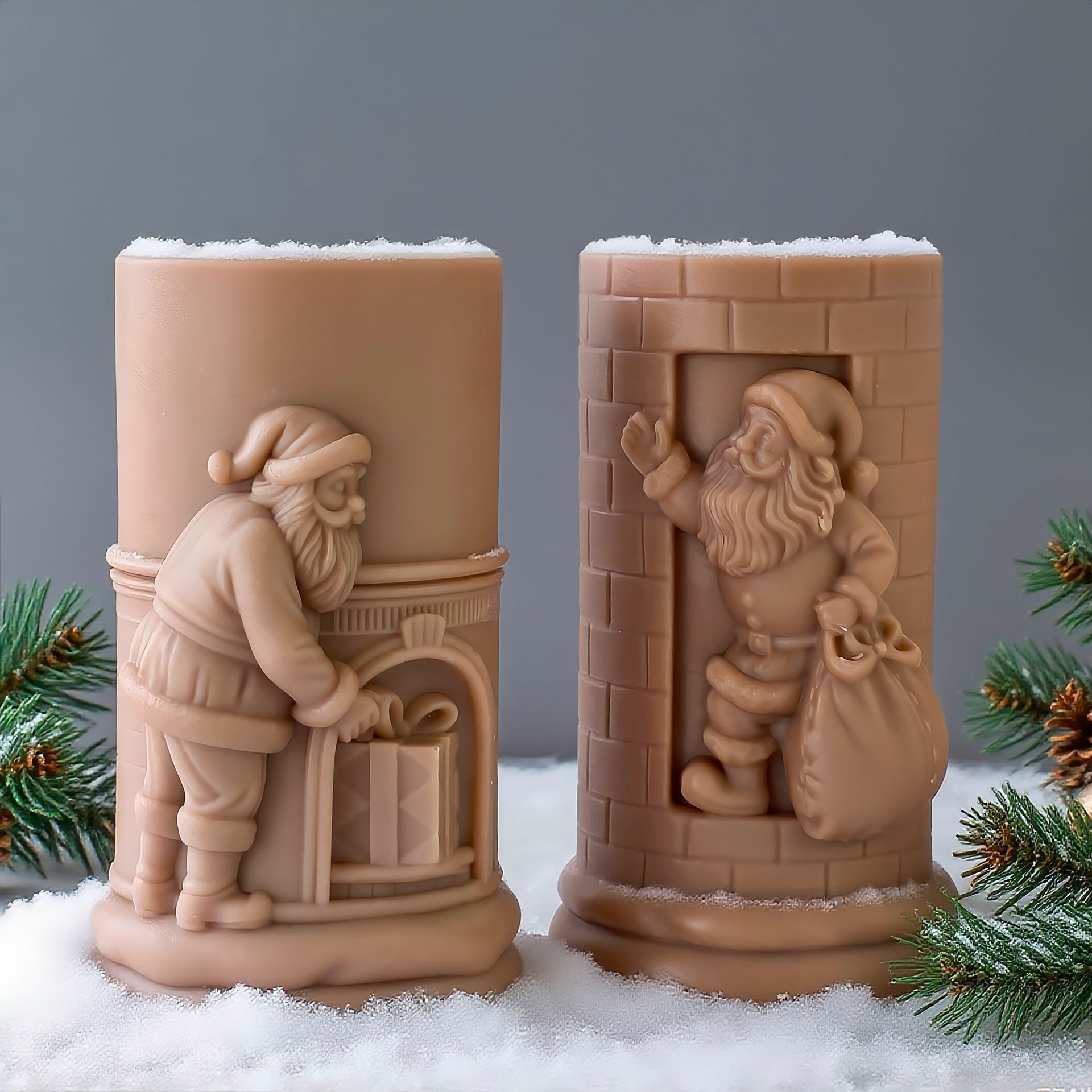 Relief Cylinder Santa Claus Ch - огляд і ціна Xmas Candle Making