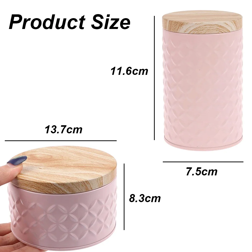 Tea Storage Jar Wood Grain Tin - огляд і ціна Candle Making Homewood