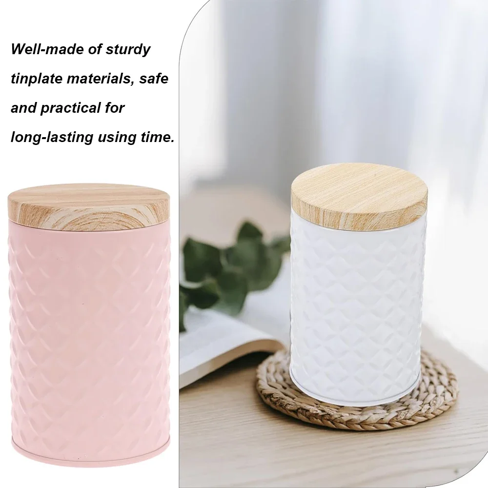 Tea Storage Jar Wood Grain Tin - огляд і ціна Candle Making Homewood