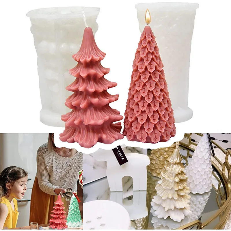 3D Tree Shaped Candle Silicone - огляд і ціна Xmas Candle Making