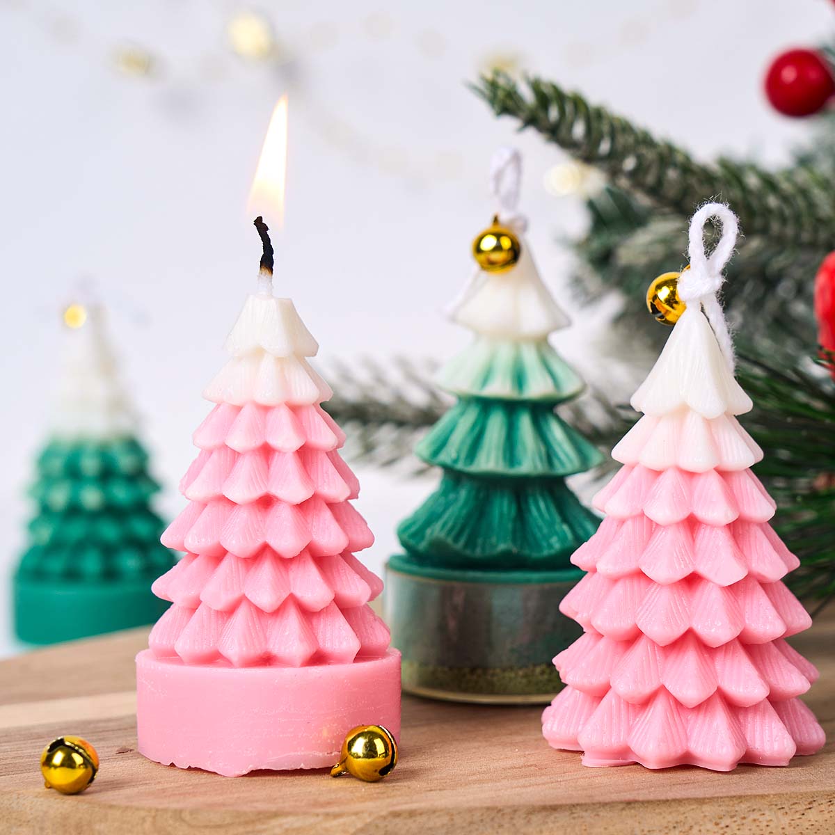 3D Christmas Tree Silicone Can - огляд і ціна Xmas Candle Making
